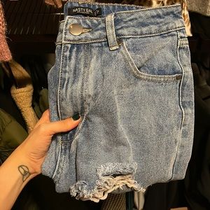 Distressed Mom Jeans